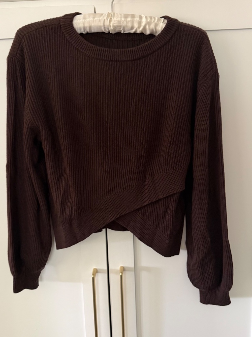 Lululemon Reversible Crossover Sweater in Espresso Brown- EUC - Size 6